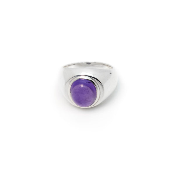 Signet Ring | Sterling Silver with Amethyst