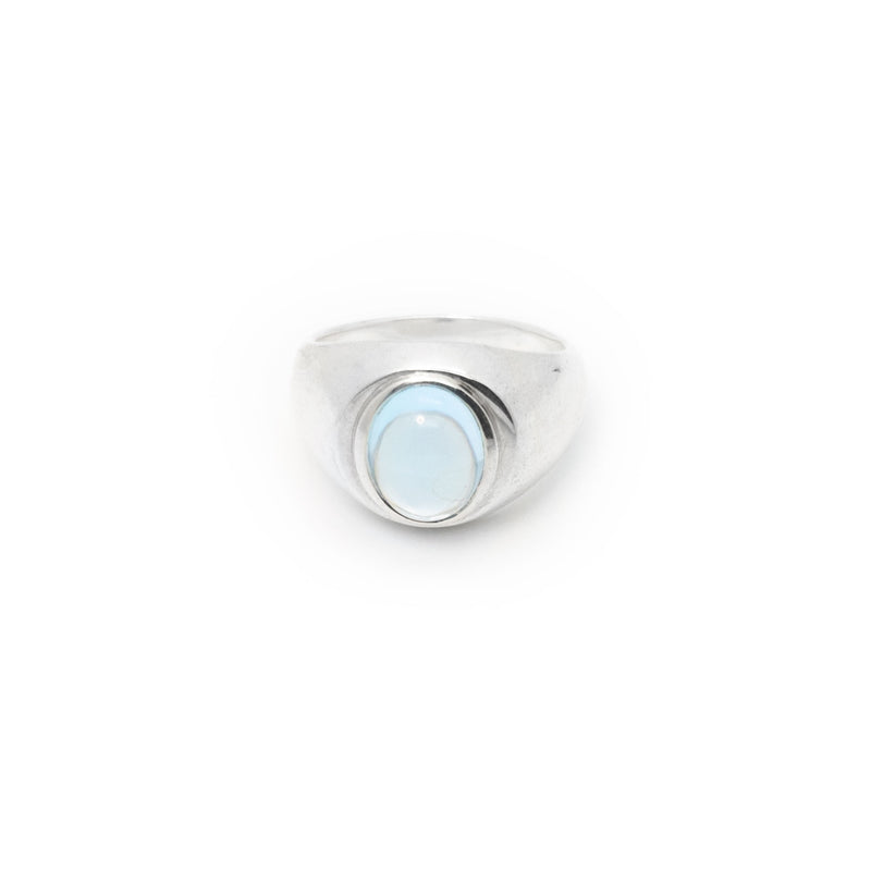 Signet Ring | Sterling Silver with Faceted Topaz Pushmataaha