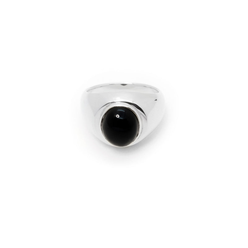 Signet Ring | Sterling Silver with Black Onyx