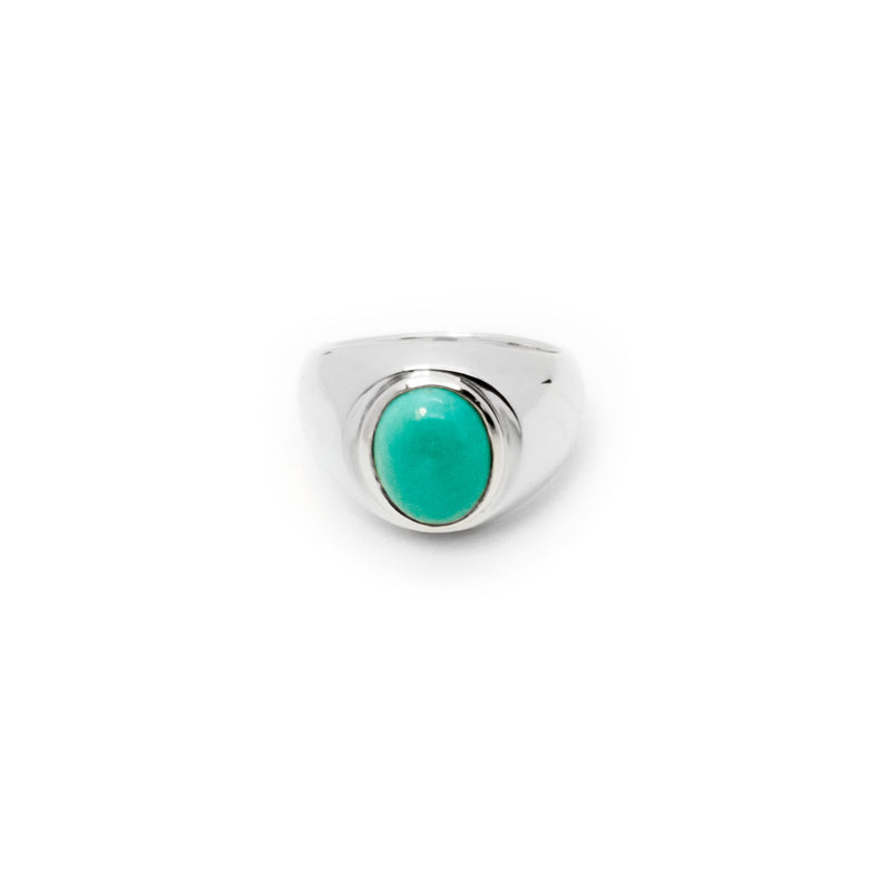 Signet Ring | Sterling Silver with Turquoise