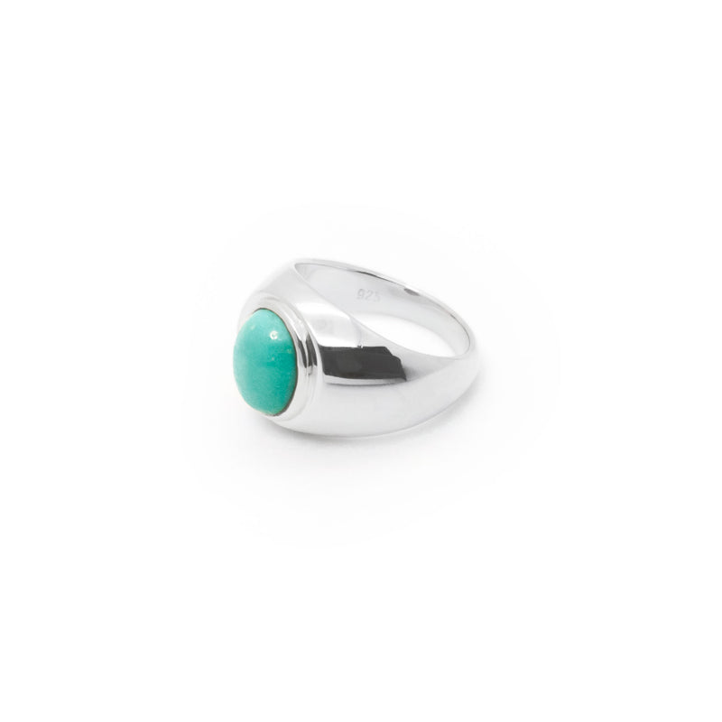 Signet Ring | Sterling Silver with Turquoise