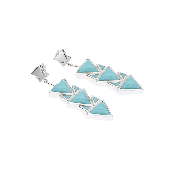 Spearhead Earrings | Turquoise and Sterling Silver