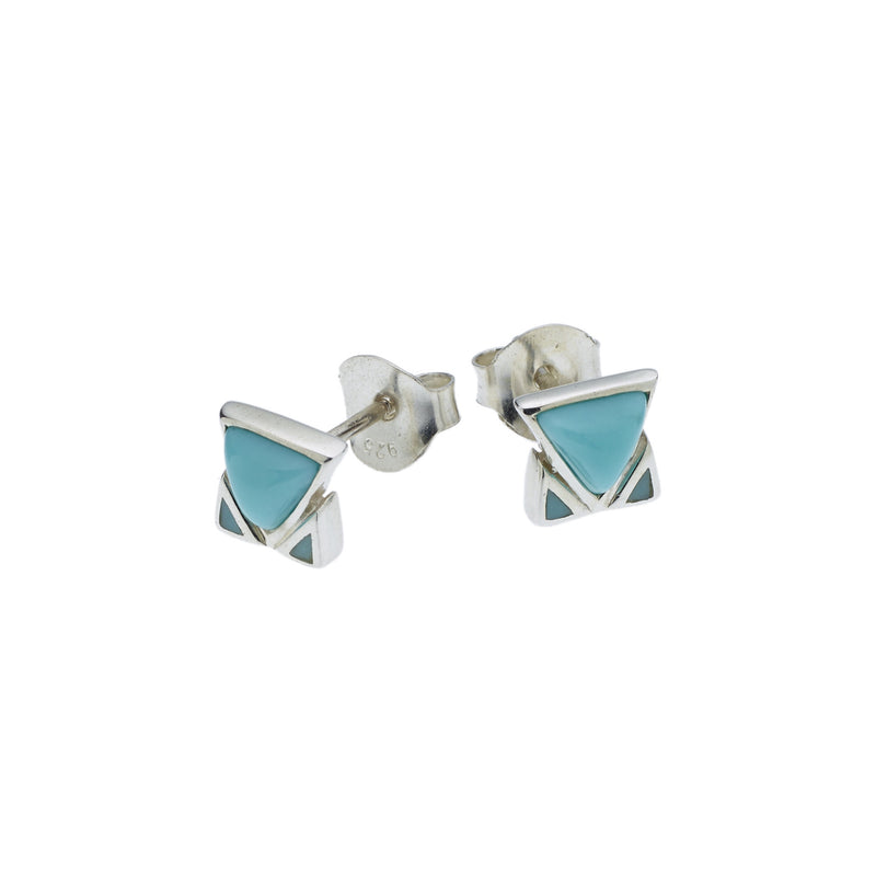 Spearhead Stud | Turquoise and Sterling Silver