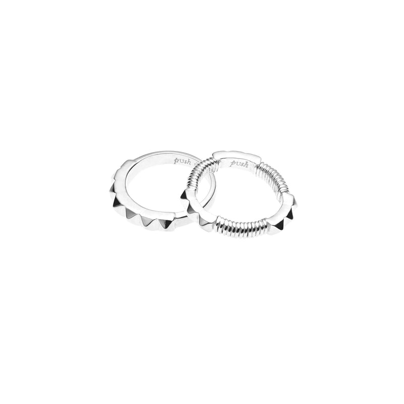 Sun Gaze Ring Set | Sterling Silver