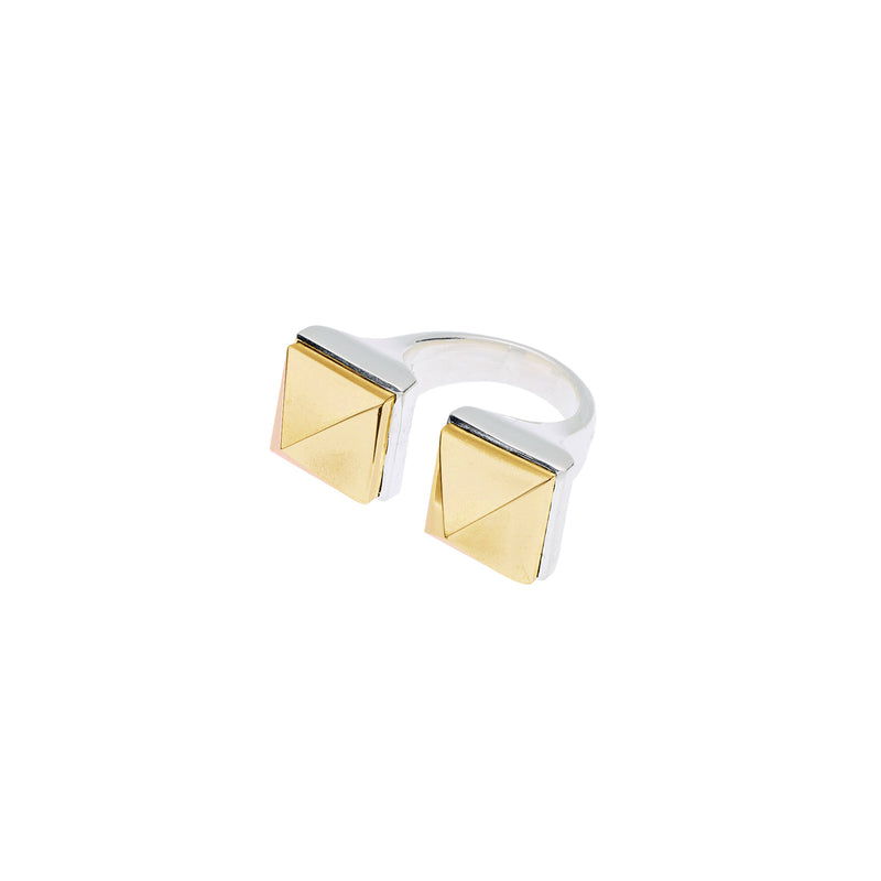 Twin Spirit Ring | Gold Plate and Sterling Silver