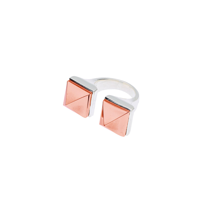 Twin Spirit Ring | Rose Gold and Sterling Silver